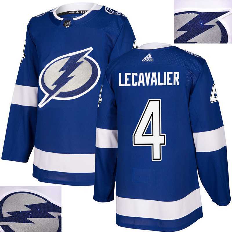 Lightning #4 Lecavalier Blue With Special Glittery Logo Adidas Jersey